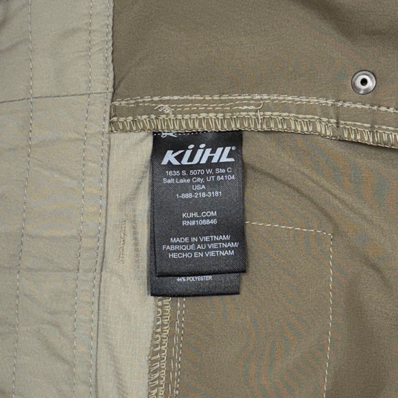 Kuhl Silencr Kargo Shorts Mens 38 Khaki Outdoor Hiking Short Camping Ripstop 10” - Picture 11 of 13